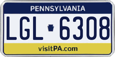 PA license plate LGL6308