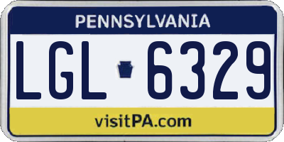 PA license plate LGL6329