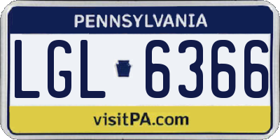 PA license plate LGL6366