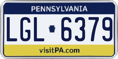 PA license plate LGL6379
