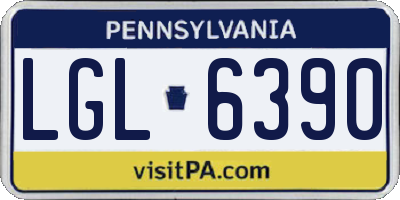 PA license plate LGL6390