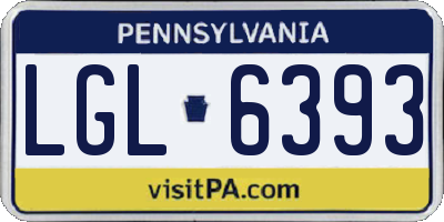 PA license plate LGL6393