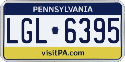 PA license plate LGL6395