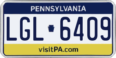 PA license plate LGL6409