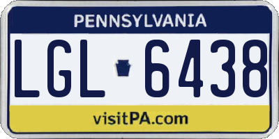 PA license plate LGL6438