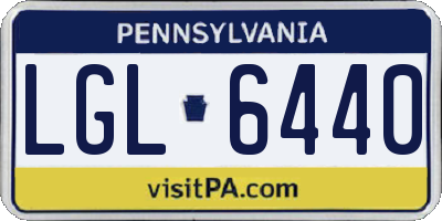 PA license plate LGL6440