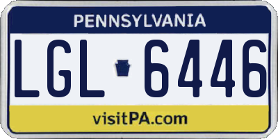 PA license plate LGL6446