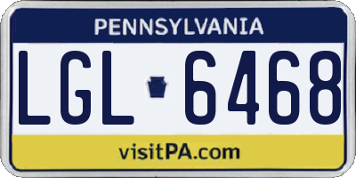 PA license plate LGL6468