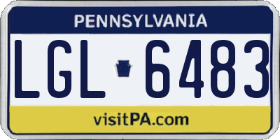 PA license plate LGL6483