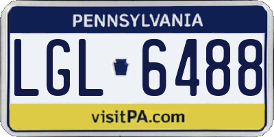 PA license plate LGL6488