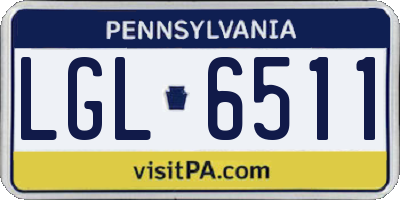 PA license plate LGL6511
