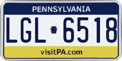 PA license plate LGL6518