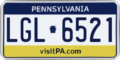 PA license plate LGL6521