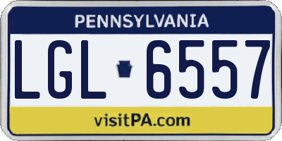 PA license plate LGL6557