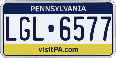 PA license plate LGL6577