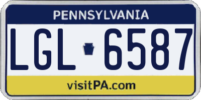 PA license plate LGL6587