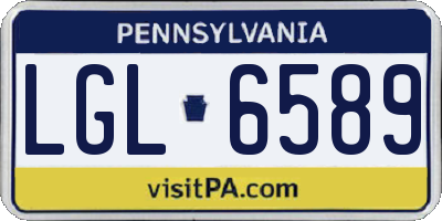 PA license plate LGL6589