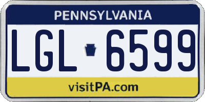 PA license plate LGL6599