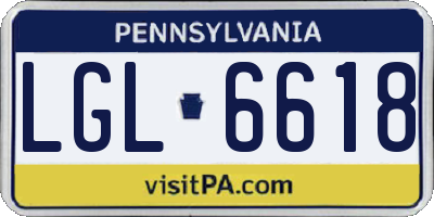 PA license plate LGL6618