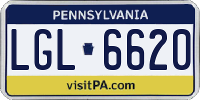 PA license plate LGL6620
