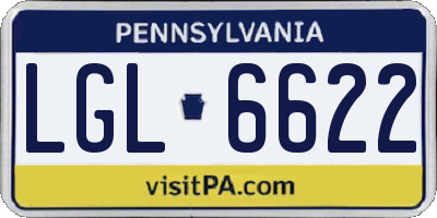 PA license plate LGL6622