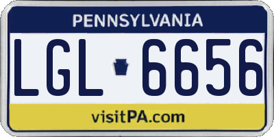 PA license plate LGL6656