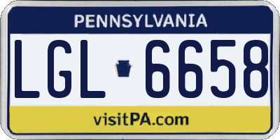PA license plate LGL6658