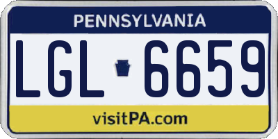 PA license plate LGL6659