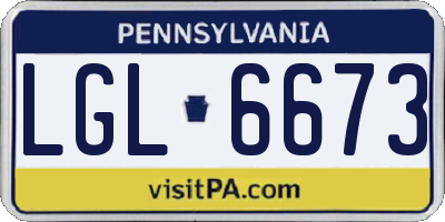 PA license plate LGL6673