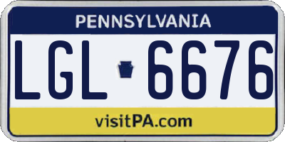 PA license plate LGL6676