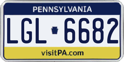 PA license plate LGL6682