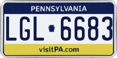 PA license plate LGL6683