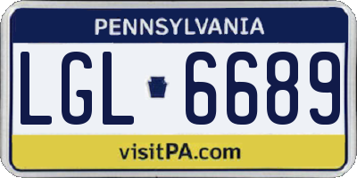 PA license plate LGL6689