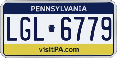 PA license plate LGL6779