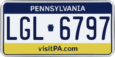 PA license plate LGL6797