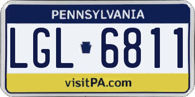 PA license plate LGL6811