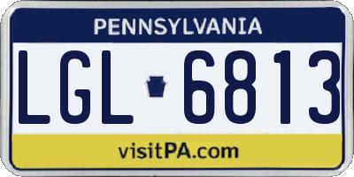 PA license plate LGL6813