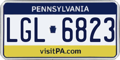 PA license plate LGL6823