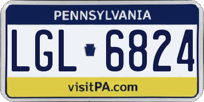 PA license plate LGL6824