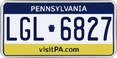 PA license plate LGL6827