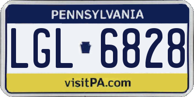 PA license plate LGL6828