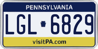 PA license plate LGL6829