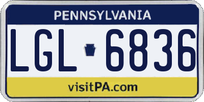 PA license plate LGL6836