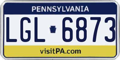 PA license plate LGL6873