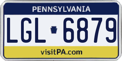 PA license plate LGL6879