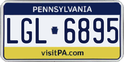 PA license plate LGL6895