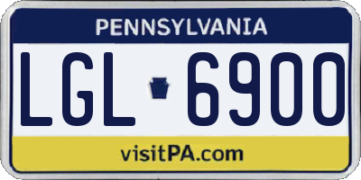 PA license plate LGL6900