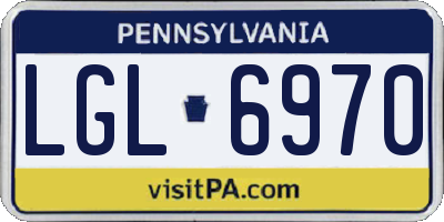 PA license plate LGL6970