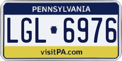 PA license plate LGL6976