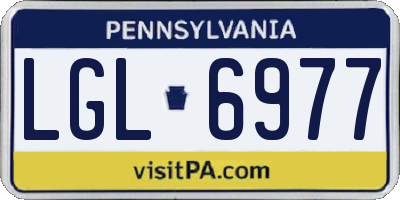PA license plate LGL6977